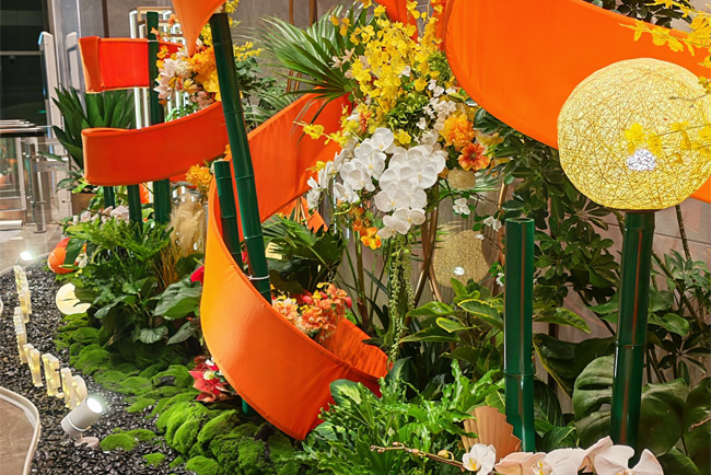 国际航运大厦元旦植物造景