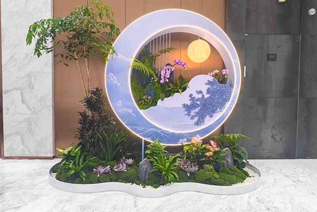 立白大厦2026中秋绿植造景